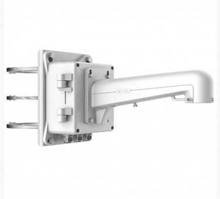 HikVision DS-1602ZJ-box-pole Крепление на стену/столб диаметром 100-200мм, с монтажной коробкой для скоростных поворотных камер, белый, алюминий и сталь, 209.7×314×600.8мм