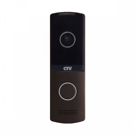 CTV-D4003NG B (Havana) Вызывная панель для видеодомофона, металличесикй корпус с акриловым покрытием, подсветка кнопки вызова, встроенный блок управления замком (БУЗ), уголок и козырек в комплекте