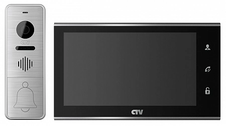 CTV-DP4705AHD B (Black/Silver) Комплект цветного видеодомофона (7&quot;), в составе: панель CTV-D400FHD S, монитор CTV-M4705AHD B