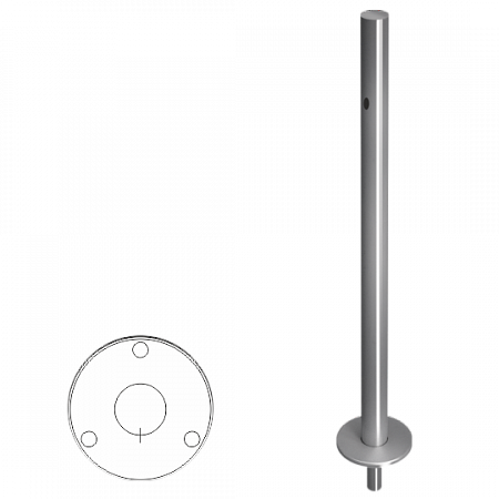 Стойка ограждения базовая съемная с отверстием под фиксатор