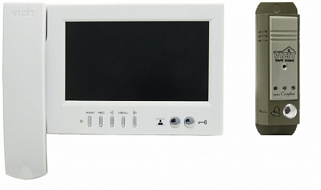 Vizit VIZIT-M468MW (White) 1шт,  БВД-403CPL 1шт, БПД19W/14.4v/EU 1шт Комплект видеодомофона (White) 1шт,  БВД-403CPL 1шт, БПД19W/14.4v/EU 1шт